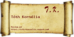 Tóth Kornélia névjegykártya